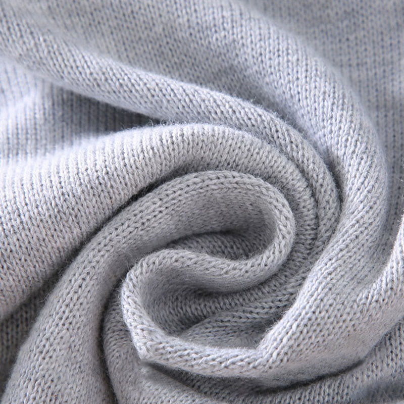 Pull en pur coton à manches longues et col montant pour homme, côtelé et uni, motif Buddha Stones - image 8