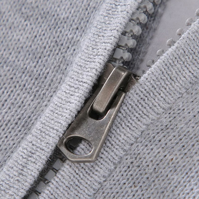 Pull en pur coton à manches longues et col montant pour homme, côtelé et uni, motif Buddha Stones - image 7