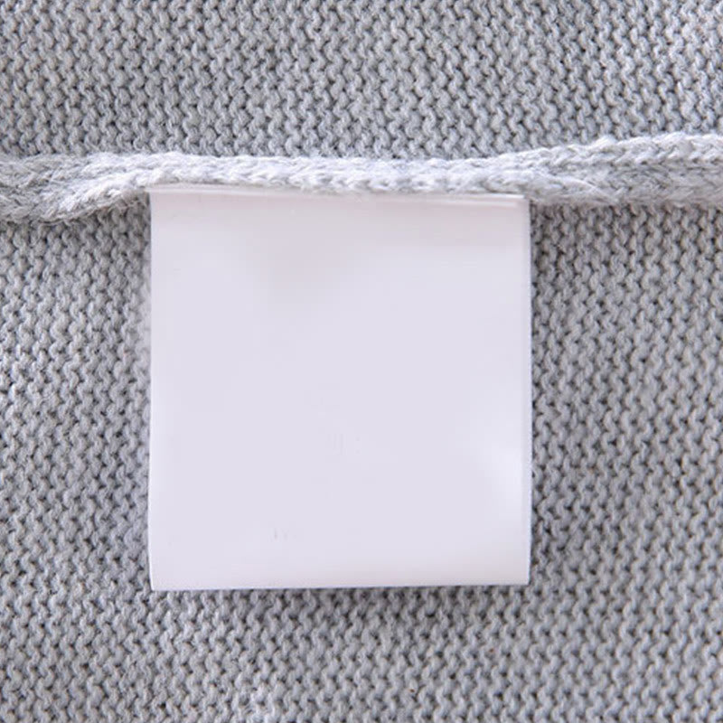 Pull en pur coton à manches longues et col montant pour homme, côtelé et uni, motif Buddha Stones - image 12