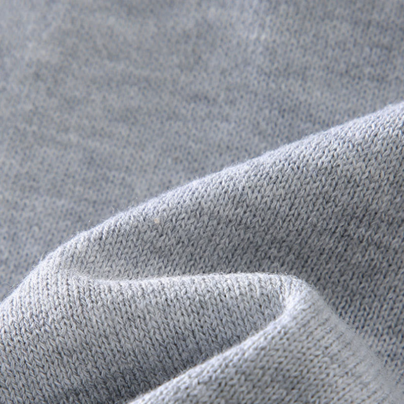 Pull ras du cou à manches longues en pur coton thermique à motif côtelé Buddha Stones pour homme - image 6