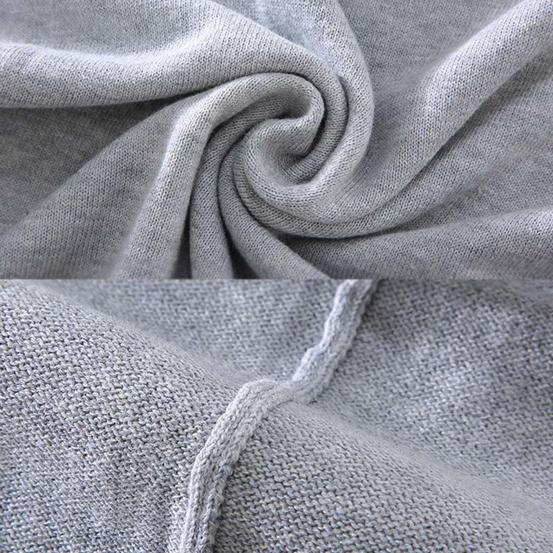 Pull ras du cou à manches longues en pur coton thermique à motif côtelé Buddha Stones pour homme - image 8