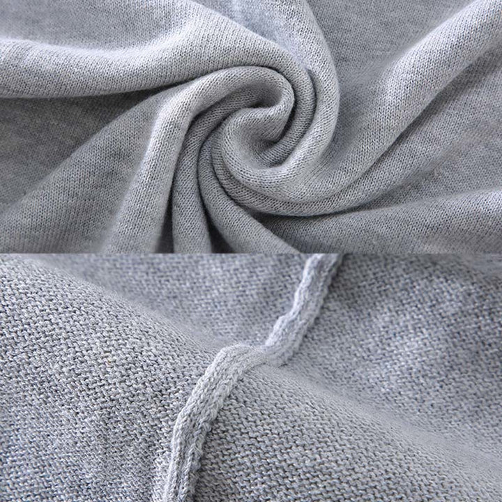 Pull ras du cou à manches longues en pur coton thermique à motif côtelé Buddha Stones pour homme - image 8