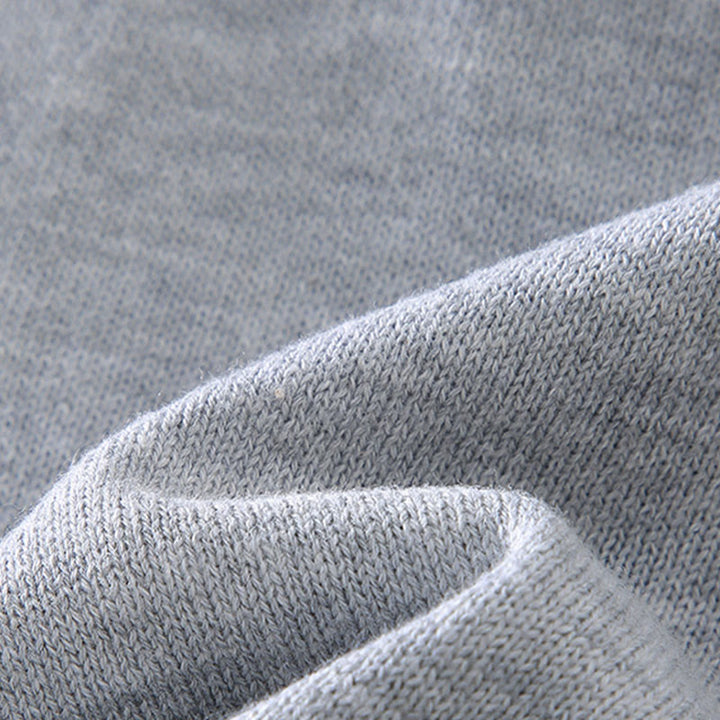 Pull ras du cou à manches longues en pur coton thermique à motif côtelé Buddha Stones pour homme - image 6