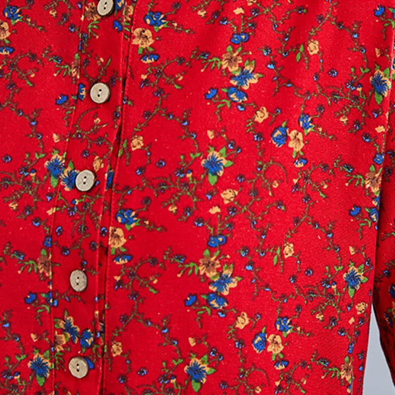 Robe mi-longue à manches longues et cordon de serrage pour femme, motif Buddha Stones Commute, en coton, avec poches - image 24