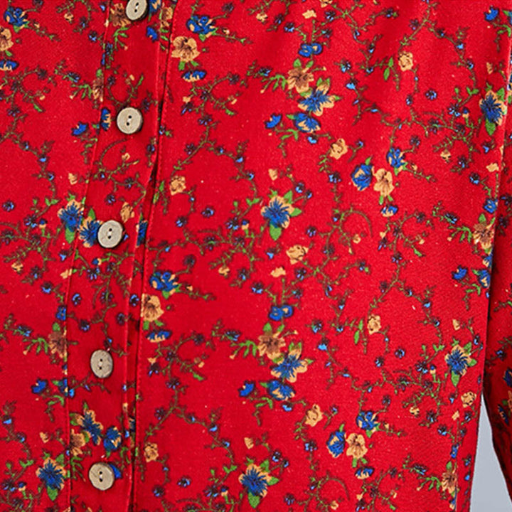 Robe mi-longue à manches longues et cordon de serrage pour femme, motif Buddha Stones Commute, en coton, avec poches - image 24