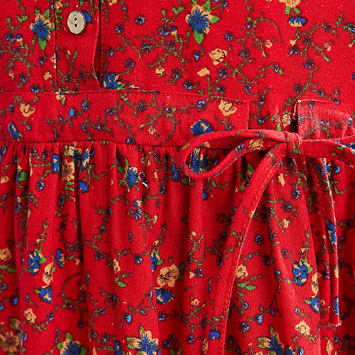 Robe mi-longue à manches longues et cordon de serrage pour femme, motif Buddha Stones Commute, en coton, avec poches - image 27