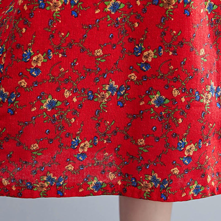 Robe mi-longue à manches longues et cordon de serrage pour femme, motif Buddha Stones Commute, en coton, avec poches - image 28