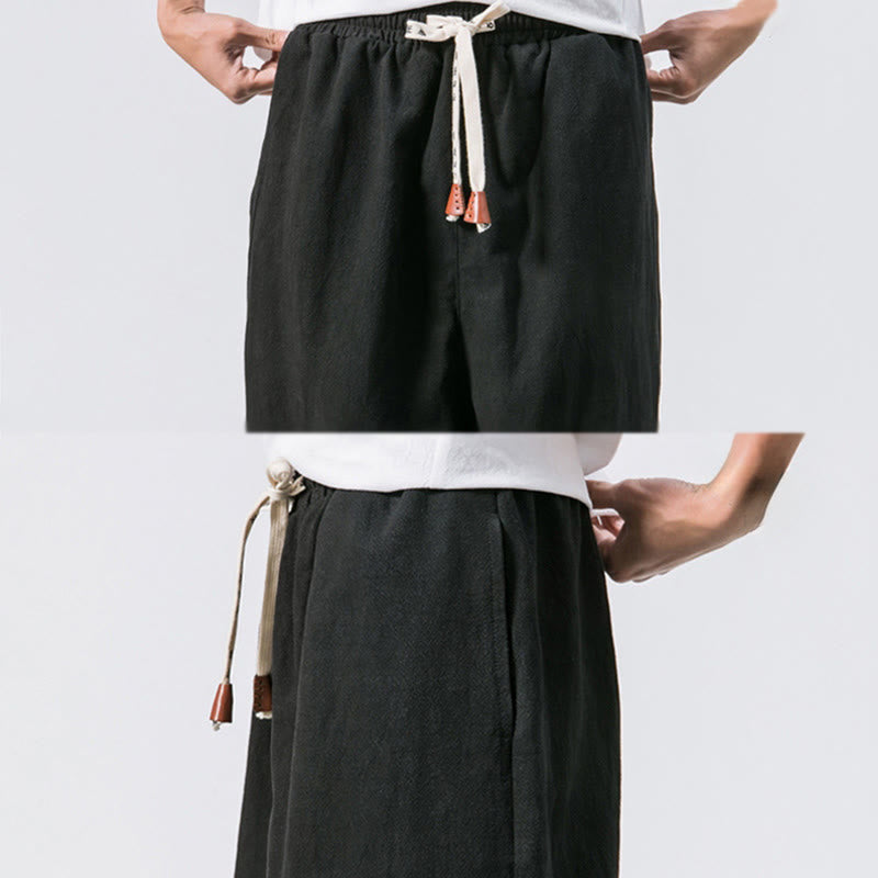 Pantalon sarouel simple en coton avec cordon de serrage et poches pour homme Buddha Stones - image 16