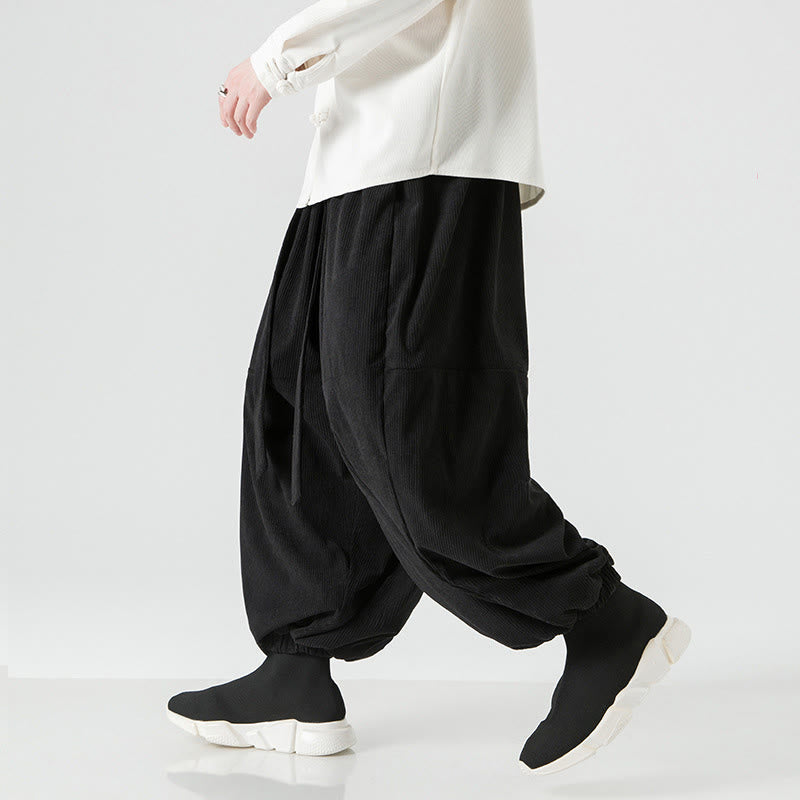 Pantalon Buddha Stones d'hiver en velours côtelé pur coton pour homme, couleur unie, avec poches - image 15