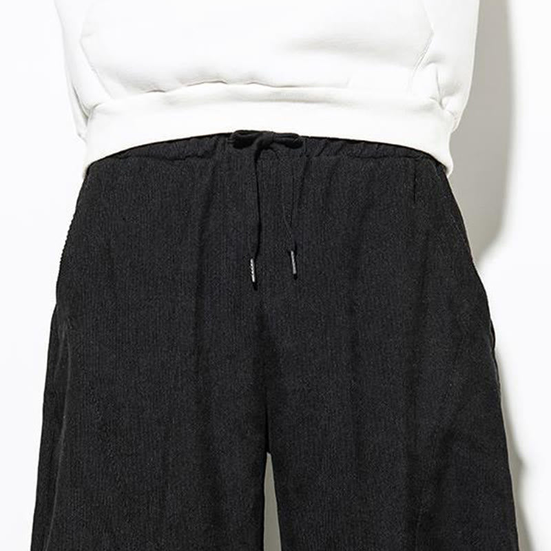 Pantalon fuselé en velours côtelé de coton pour homme avec poches, motif Buddha Stones Fall Pure Color - image 18