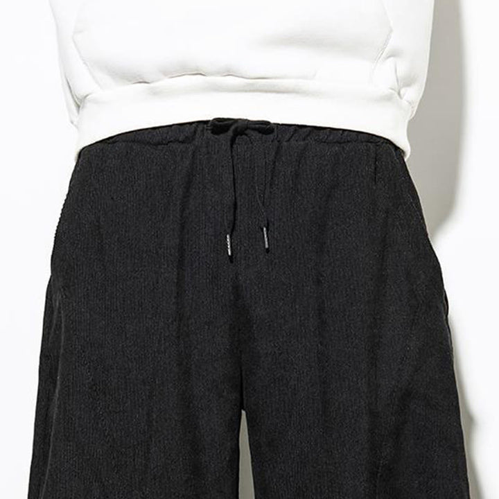 Pantalon fuselé en velours côtelé de coton pour homme avec poches, motif Buddha Stones Fall Pure Color - image 18