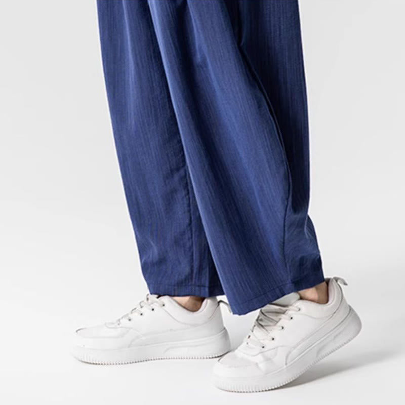 Pantalon d'été en coton à cordon de serrage pour homme, longueur cheville, avec poches, motif Buddha Stones - image 10