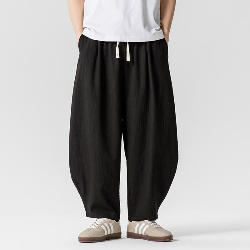 Pantalon d'été en coton à cordon de serrage pour homme, longueur cheville, avec poches, motif Buddha Stones - Noir - US/UK/AU46，EU56 (5XL) - image 34