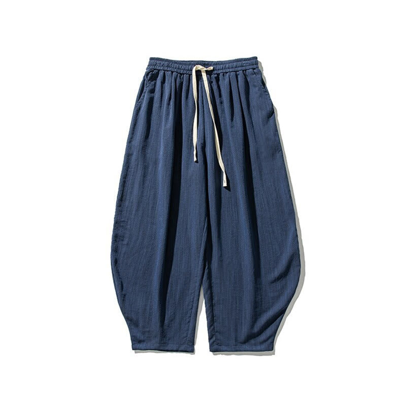Pantalon d'été en coton à cordon de serrage pour homme, longueur cheville, avec poches, motif Buddha Stones - image 11
