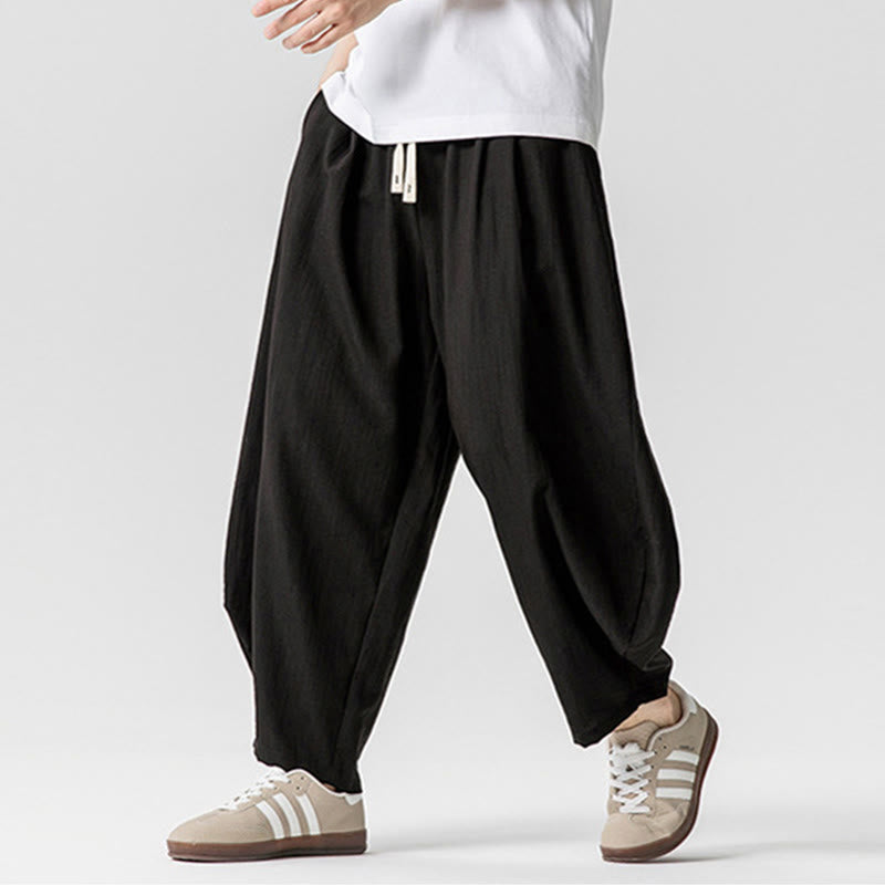 Pantalon d'été en coton à cordon de serrage pour homme, longueur cheville, avec poches, motif Buddha Stones - image 35