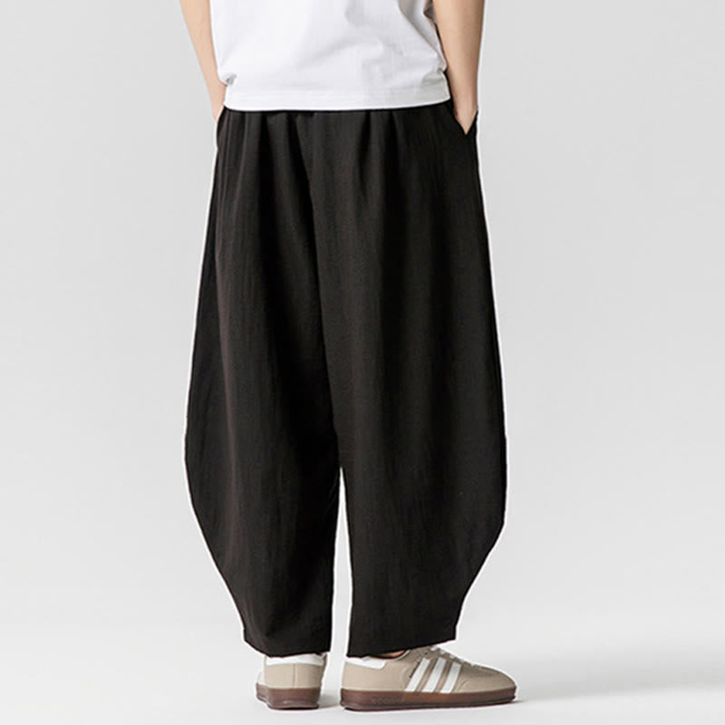 Pantalon d'été en coton à cordon de serrage pour homme, longueur cheville, avec poches, motif Buddha Stones - image 37