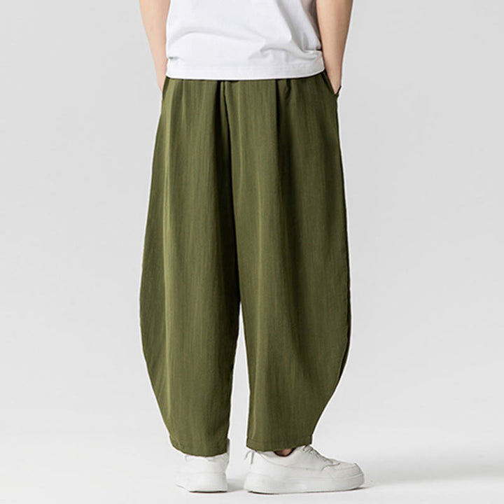 Pantalon d'été en coton à cordon de serrage pour homme, longueur cheville, avec poches, motif Buddha Stones - image 22