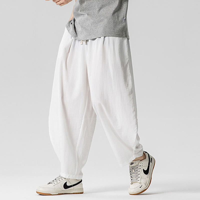 Pantalon d'été en coton à cordon de serrage pour homme, longueur cheville, avec poches, motif Buddha Stones - image 17