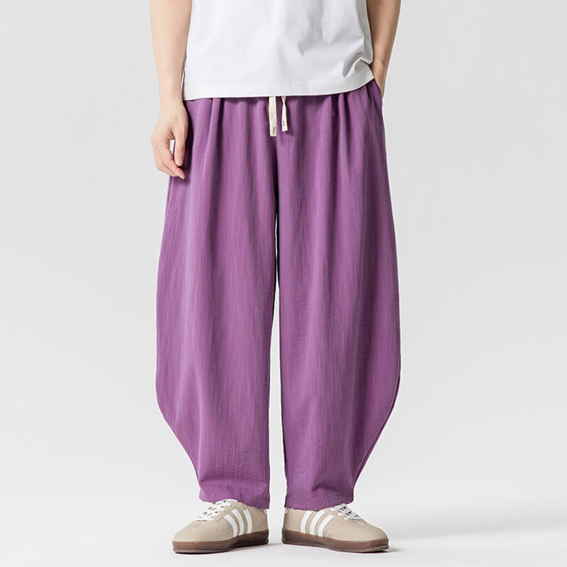 Pantalon d'été en coton à cordon de serrage pour homme, longueur cheville, avec poches, motif Buddha Stones - Orchidée moyenne - US/UK/AU46，EU56 (5XL) - image 27