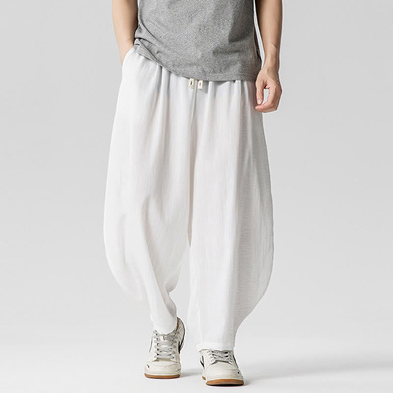 Pantalon d'été en coton à cordon de serrage pour homme, longueur cheville, avec poches, motif Buddha Stones - image 14