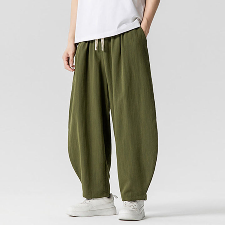 Pantalon d'été en coton à cordon de serrage pour homme, longueur cheville, avec poches, motif Buddha Stones - image 21
