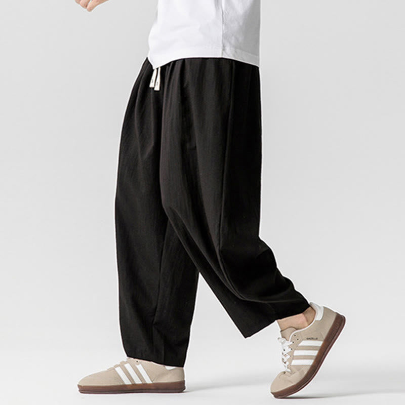 Pantalon d'été en coton à cordon de serrage pour homme, longueur cheville, avec poches, motif Buddha Stones - image 36