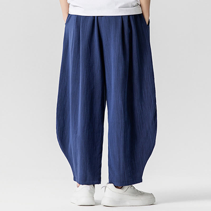 Pantalon d'été en coton à cordon de serrage pour homme, longueur cheville, avec poches, motif Buddha Stones - image 2