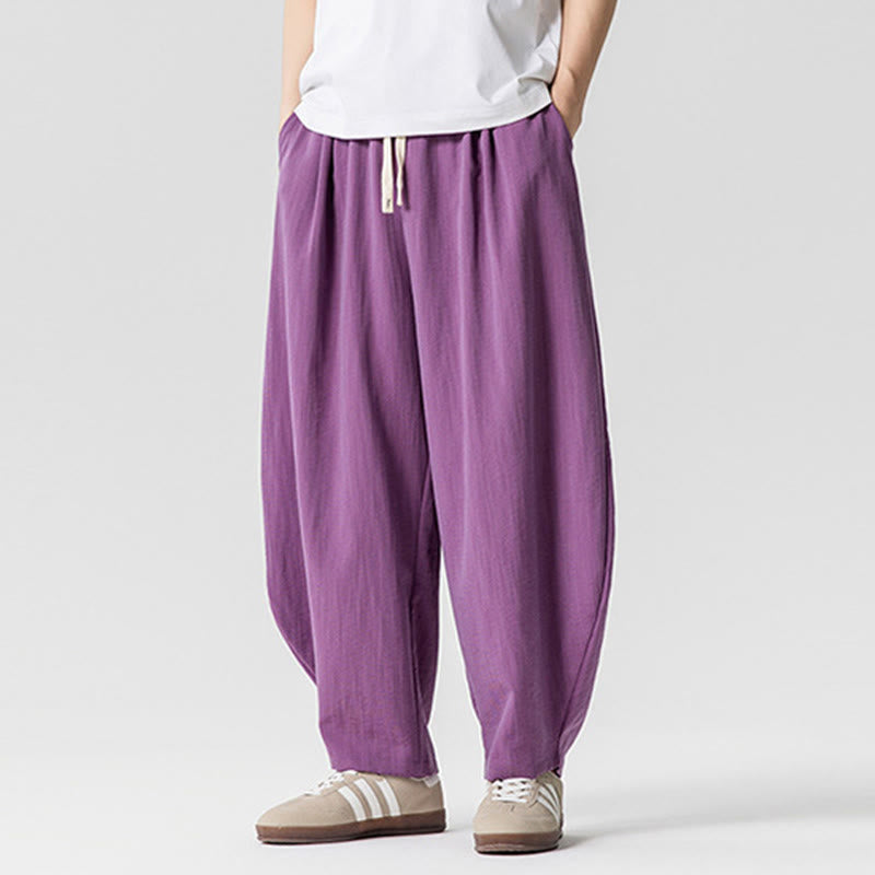 Pantalon d'été en coton à cordon de serrage pour homme, longueur cheville, avec poches, motif Buddha Stones - image 28