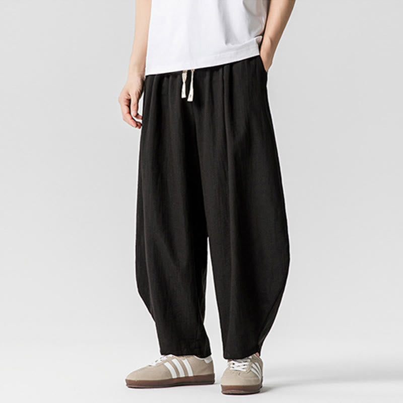 Pantalon d'été en coton à cordon de serrage pour homme, longueur cheville, avec poches, motif Buddha Stones - image 38