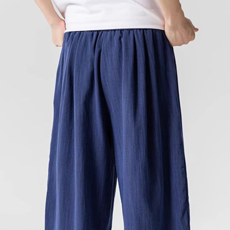 Pantalon d'été en coton à cordon de serrage pour homme, longueur cheville, avec poches, motif Buddha Stones - image 8