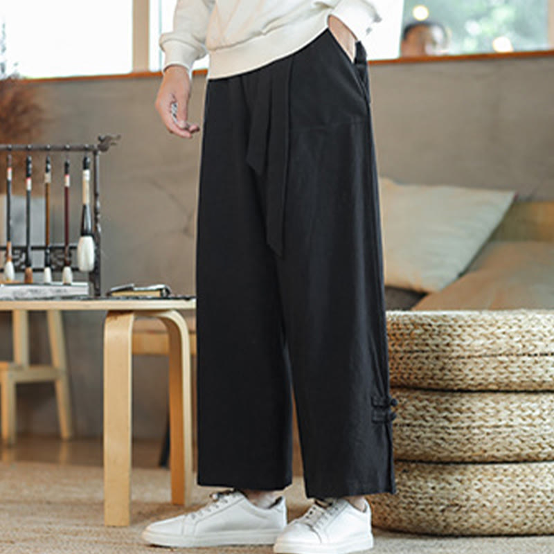 Pantalon large en coton avec cordon de serrage et poches pour homme, motif de Buddha Stones , motif grenouille chinoise - image 14