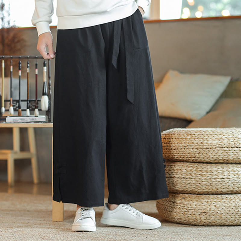 Pantalon large en coton avec cordon de serrage et poches pour homme, motif de Buddha Stones , motif grenouille chinoise - image 18