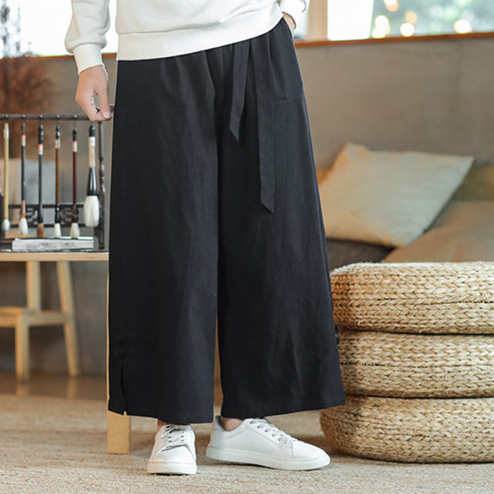 Pantalon large en coton avec cordon de serrage et poches pour homme, motif de Buddha Stones , motif grenouille chinoise - image 18