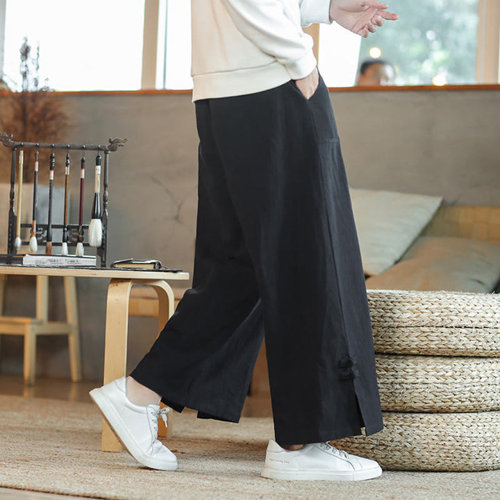 Pantalon large en coton avec cordon de serrage et poches pour homme, motif de Buddha Stones , motif grenouille chinoise - image 16