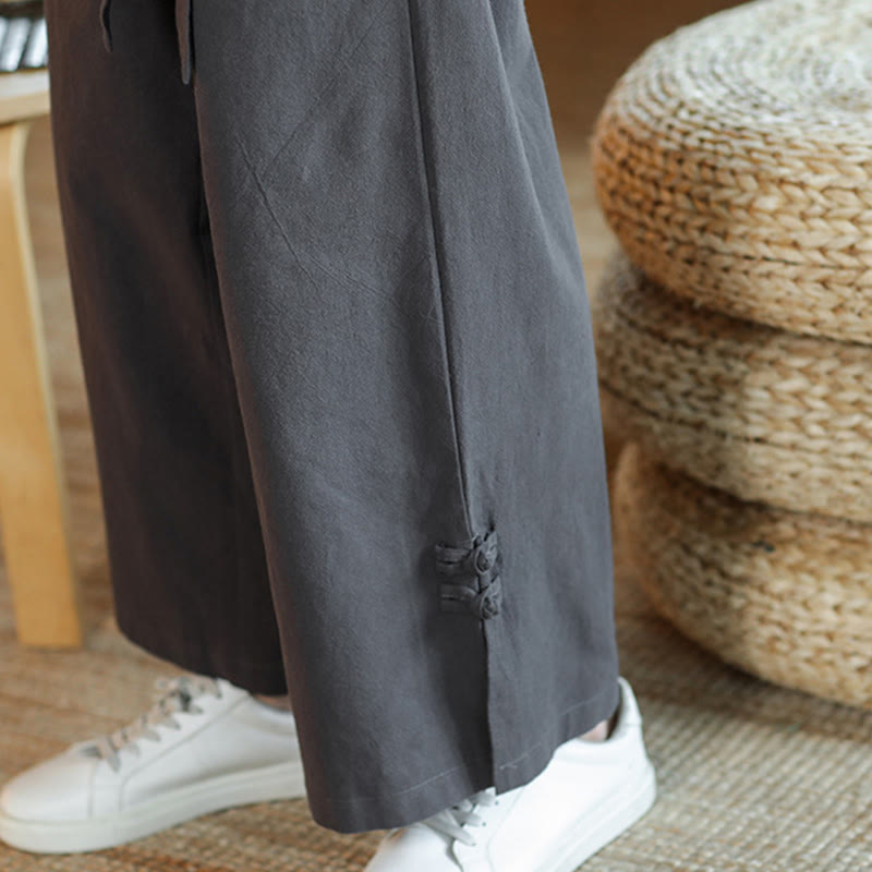 Pantalon large en coton avec cordon de serrage et poches pour homme, motif de Buddha Stones , motif grenouille chinoise - image 12