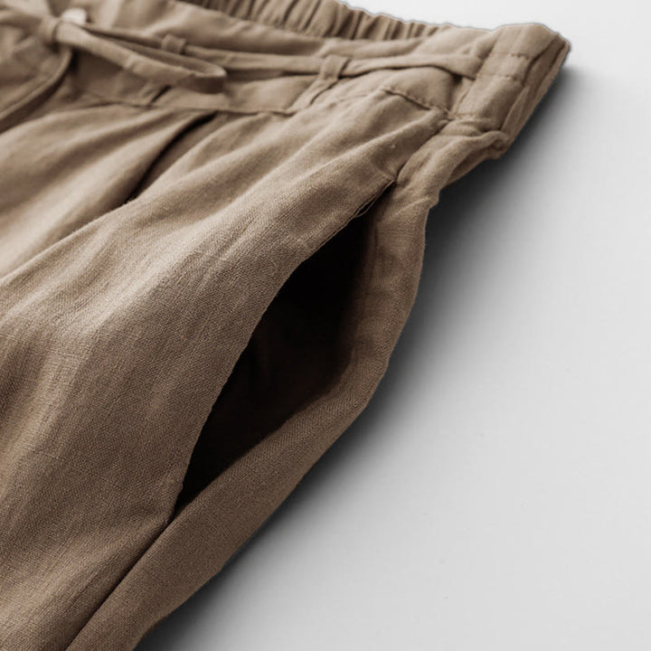 Pantalon décontracté en coton uni avec poches pour femme Buddha Stones - image 6