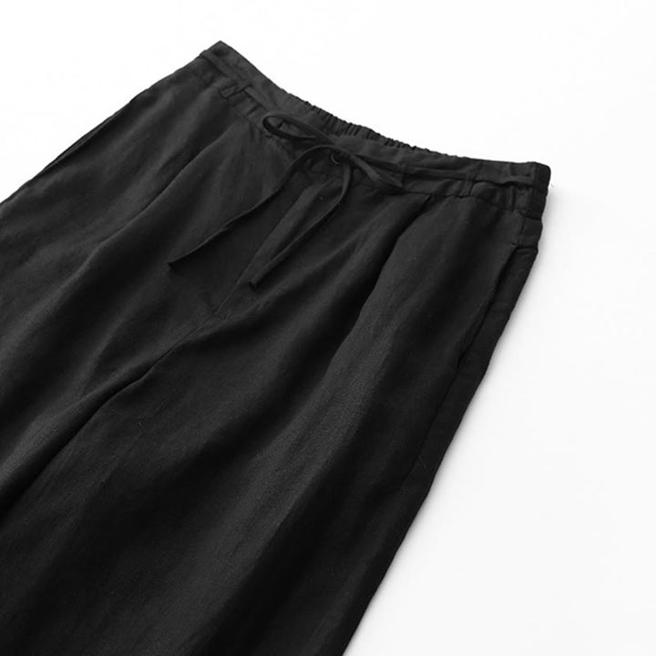 Pantalon décontracté en coton uni avec poches pour femme Buddha Stones - image 9
