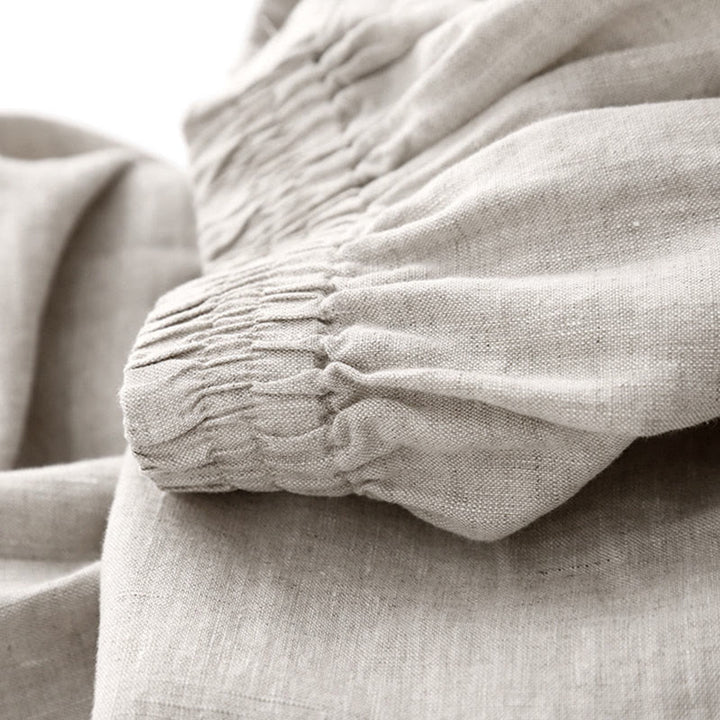 Pantalon décontracté en coton uni avec poches pour femme Buddha Stones - image 23