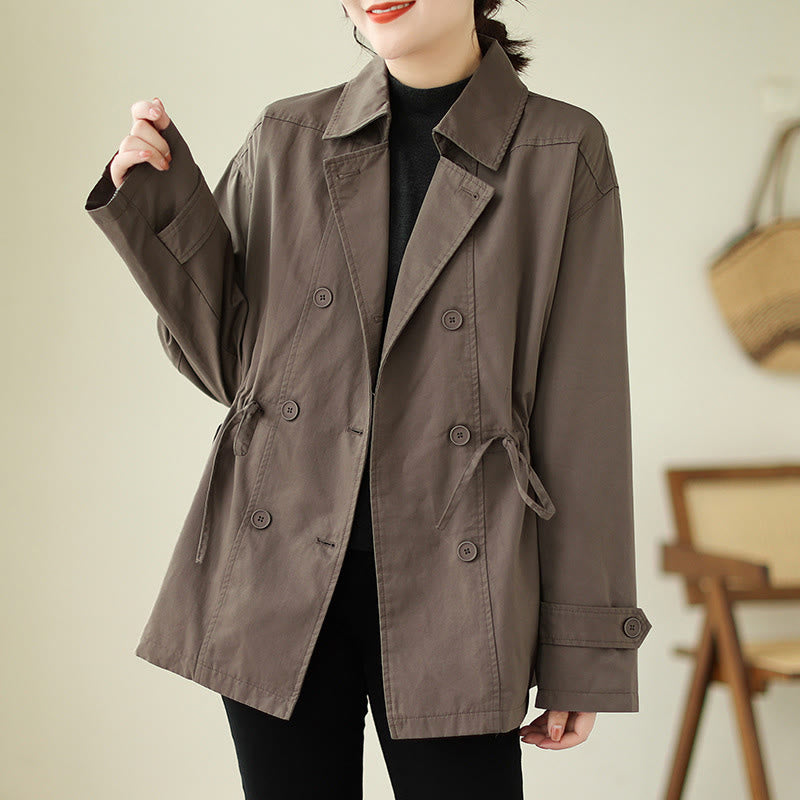 Veste en coton boutonnée à manches longues pour femme Buddha Stones - image 1