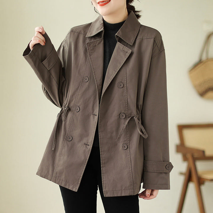Veste en coton boutonnée à manches longues pour femme Buddha Stones - image 1