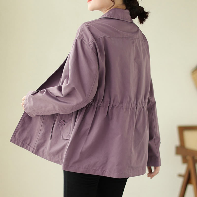Veste en coton boutonnée à manches longues pour femme Buddha Stones - image 5