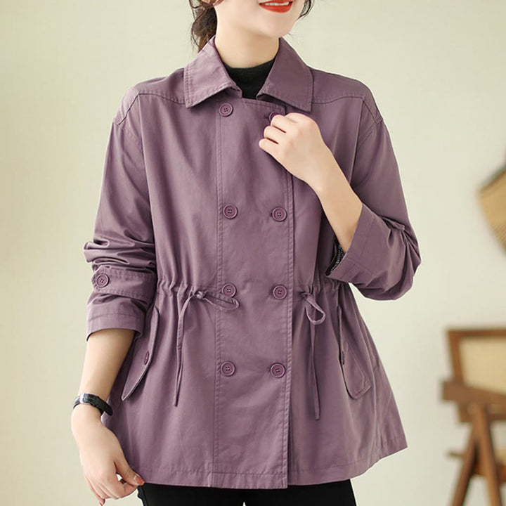 Veste en coton boutonnée à manches longues pour femme Buddha Stones - image 8
