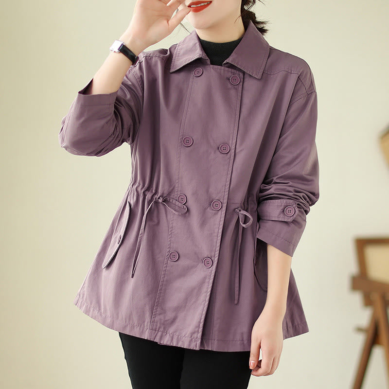 Veste en coton boutonnée à manches longues pour femme Buddha Stones - image 9