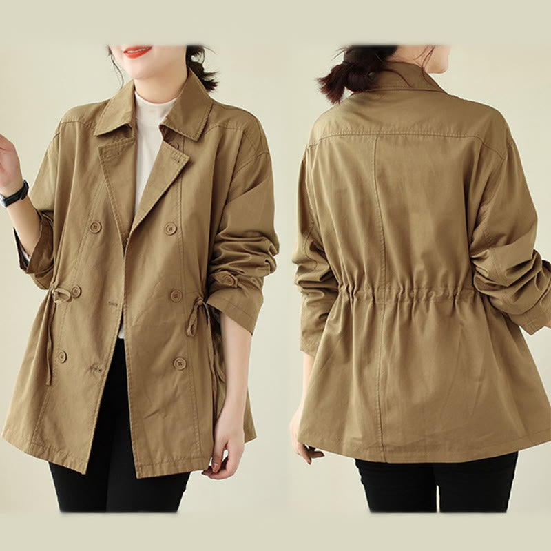 Veste en coton boutonnée à manches longues pour femme Buddha Stones - image 12