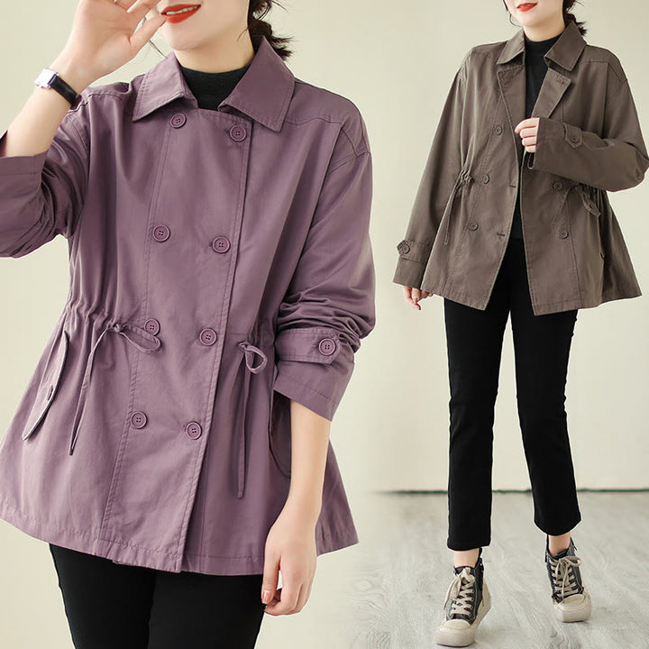 Veste en coton boutonnée à manches longues pour femme Buddha Stones - image 18