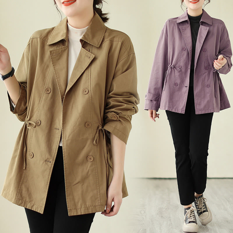 Veste en coton boutonnée à manches longues pour femme Buddha Stones - image 19