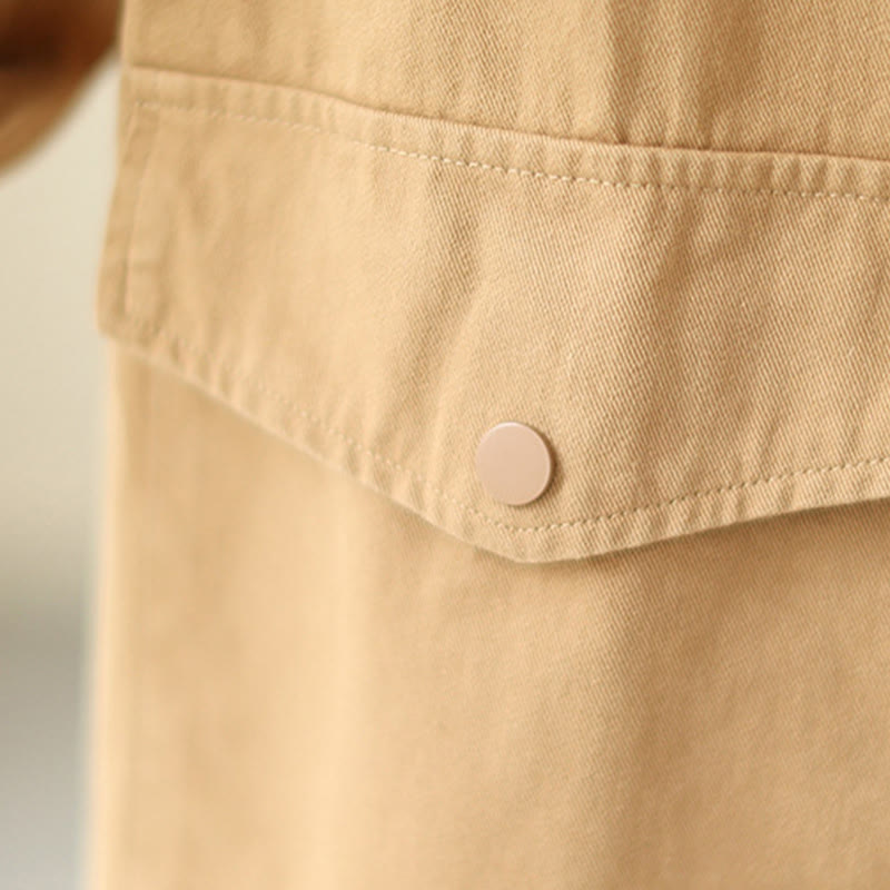 Veste en coton boutonnée à manches longues et poches pour femme Buddha Stones - image 12