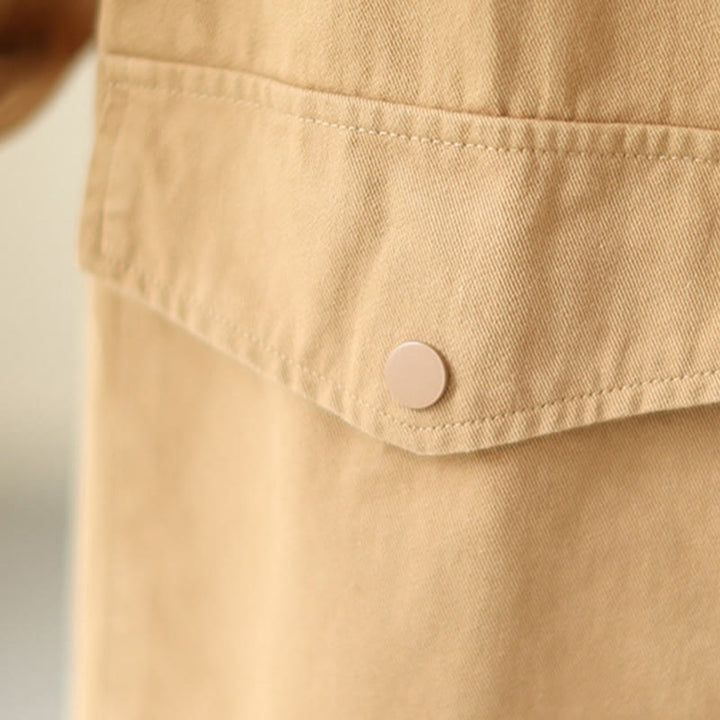 Veste en coton boutonnée à manches longues et poches pour femme Buddha Stones - image 12