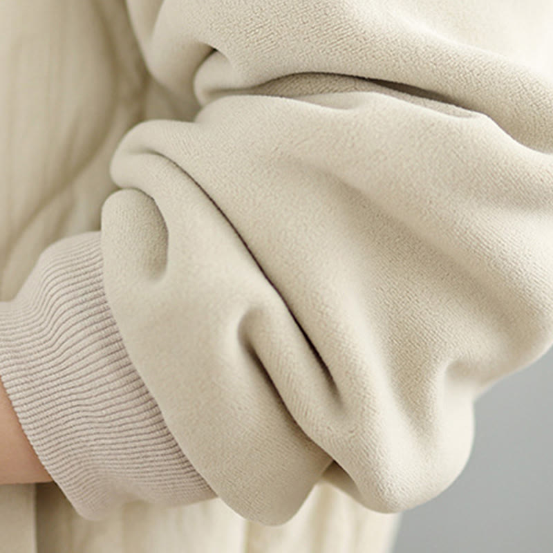Veste en coton épais à manches longues et capuche avec poches pour femme Buddha Stones - image 8