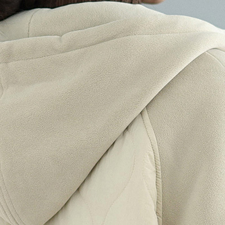 Veste en coton épais à manches longues et capuche avec poches pour femme Buddha Stones - image 6